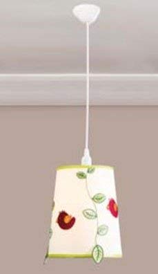 Dafne Italian Design Lampadario camera da letto in stile floreale - luce centrale singola - struttura in plexiglass - con decoro floreale a rilievo