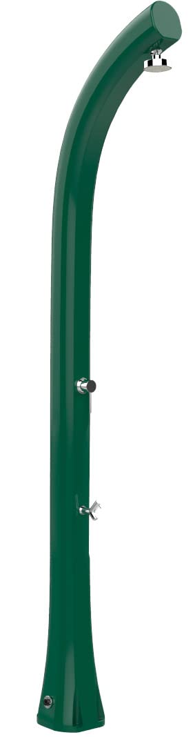 Doccia Solare da Esterno Giardino 30L Miscelatore e Lavapiedi Arkema Jolly Plus Verde Scuro