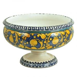 Centrotavola con piede in ceramica - Dimensioni: ø cm 31 – h cm 17 - Made in Italy