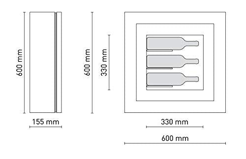Cantinetta vino da parete per tre bottiglieH.328 D.98 mm - peso 25 kg - (SF00)