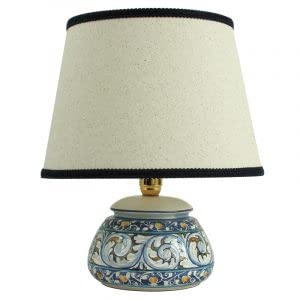 Lampada in ceramica con paralume - Dimensioni: Base h cm 12 ø cm 17 – Paralume ø cm 30 - Made in Italt