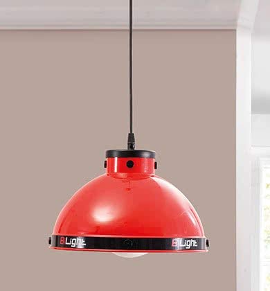 Dafne Italian Design Lampadario per camera da letto autocura, luce centrale singola, struttura in ferro, colore rosso