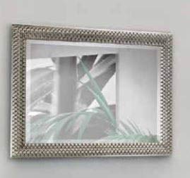 Dafne Italian Design Specchiera Stile Classico Laccata Argento (cm. L. 95 - H. 75 - P. 3,5) (TVG)