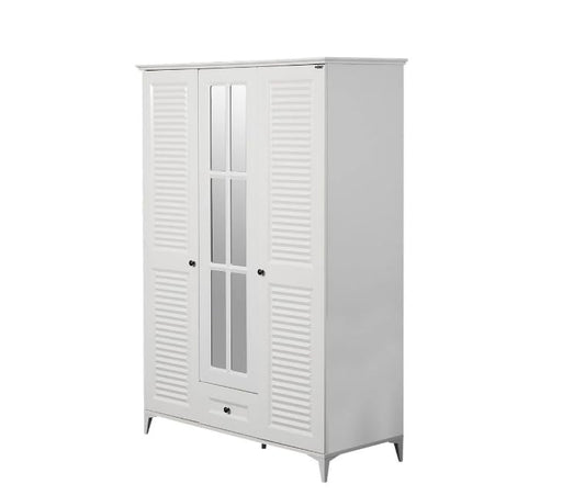 Dafne Italian Design Armadio tre ante con specchio e un cassetto Classe colore misura 140x205x62 cm.