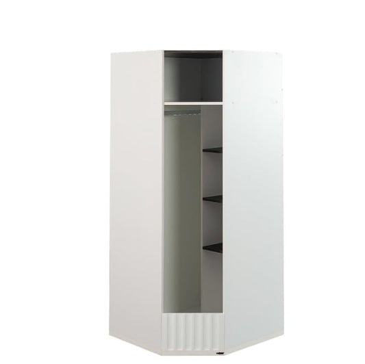 Dafne Italian Design Armadio angolare 1 anta moderno modello Coool colore bianco misura 90x205x90 cm.