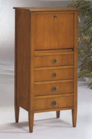 Dafne Italian Design Mobile bar -cm: L 56 P 38 H 125 cm - 1 porte - 4 cassetti - in noce - 100% Made in Italy -(DF18)