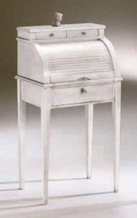 Dafne Italian Design Bureau Laccato -cm: L 55 P 40 H 100 cm - 3 cassettini - in noce e Laccato - 100% Made in Italy -(DF18)