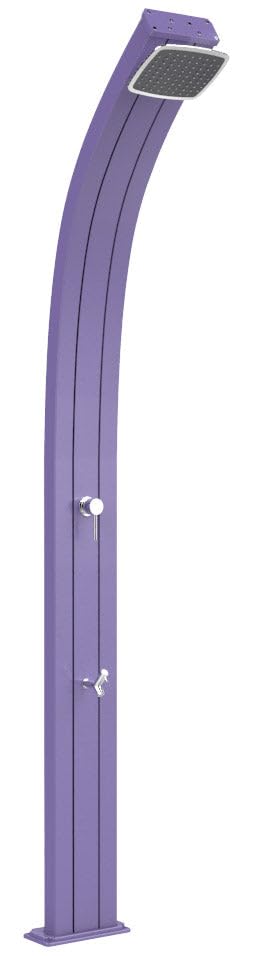 Doccia Solare da Esterno Giardino 30L Miscelatore e Lavapiedi Arkema Spring Viola