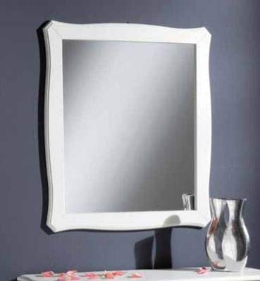 Specchiera Stile Classico Laccata Bianca (cm. L. 70 - H. 80) (TVG)
