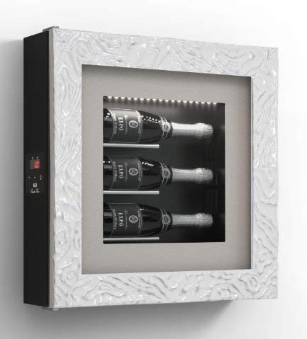 Cantinetta vino da parete per tre bottiglieH.328 D.98 mm - peso 25 kg. cornice a dune. (SF00)