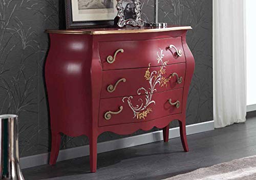 Dafnedesign.Com - Comò bombato 3 cassetti (L. 105 - H. 82 - P. 42) (TVG)