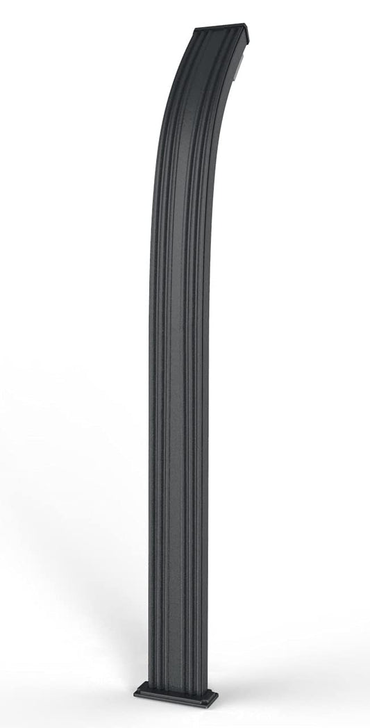 Doccia a riscaldamento solare Arkema A100/7016 Spring Antacite Doccia solare dal design curvo in alluminio