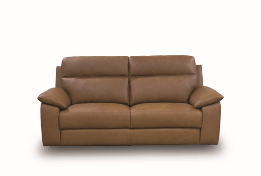 Dafne Italian Design Divano due posti in vera pelle colore marrone - misura cm. L 170 l 90 H 97 - Made in Italy