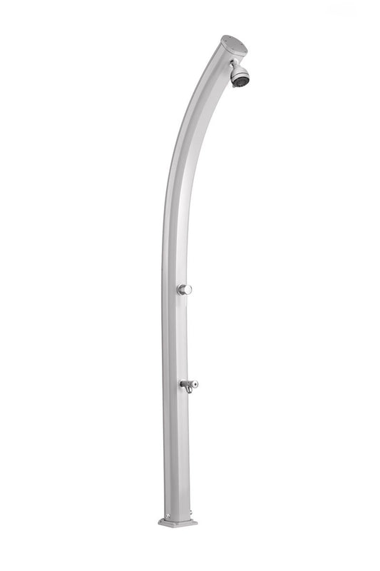 Doccia a riscaldamento solare Arkema Design A520/9007 Jolly Colore Inox design curvo realizzata in alluminio