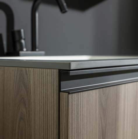Dafne Italian Design Mobile da Bagno con Top in Ocritech Effetto Legno (cm. L72 x P48 x H55)