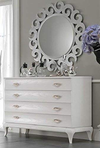 Dafne Italian Design Com�, bianco, 97X56X135, 55 Kg. Piano e struttura: impiallacciato con frassino.100% Made in Italy