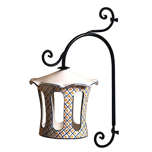 Dafne Italian Design Lanterna da interno e da esterno in ceramica artistica di Castelli, Dimensioni: h cm 27 � cm 28