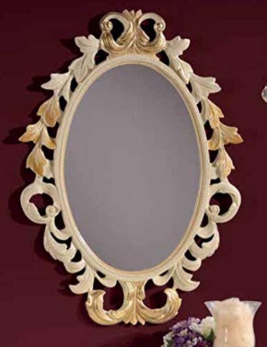 Dafne Italian Design Specchiera Stile Classico intarsiata Oro (cm. L. 69 - H. 89 - P. 5) (TVG)