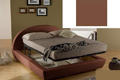 Dafne Italian Design Letto matrimoniale contenitore, similpelle, colore - 194x220xH114 cm - per materasso 160x190-100% Made in Italy (SFI)