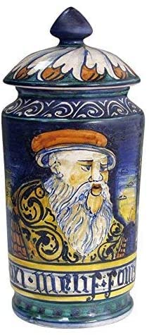 Vaso in ceramica artistica italiana dipinto a mano.