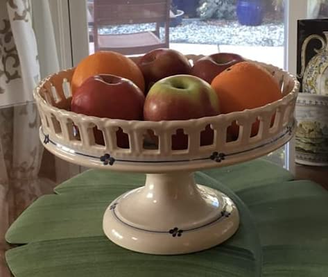 alzatina forata in ceramica - Dimensioni: ø 24,8 cm - Made in Italy.