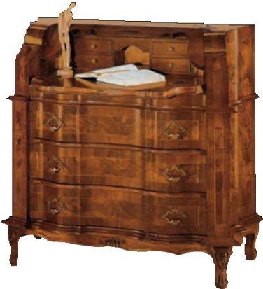 Bureau -cm: L 103 P 51 H 102 cm - 4 cassettini nel vano - 3 cassetti inferiori - in noce - 100% Made in Italy -(DF18)