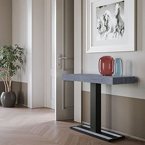 Dafne Italian Design Consolle allungabile Capital Cemento Telaio Antracite