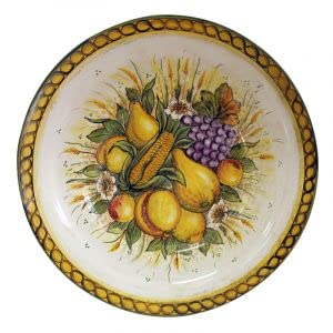 Dafne Italian Design Piatto Decorativo Rotondo in Ceramica - Dimensioni: ø 50 cm - Made in Italy.