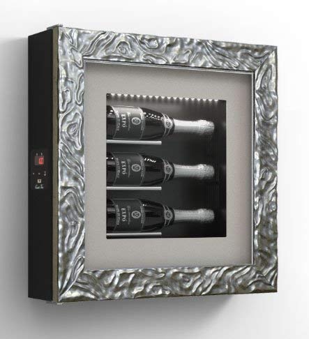 Cantinetta vino da parete per tre bottiglieH.328 D.98 mm - peso 25 kg. cornice a dune. (SF00)