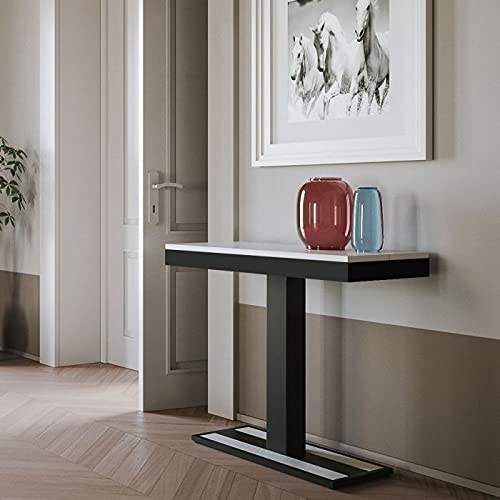 Dafne Italian Design Consolle allungabile Capital Evolution Bianco Frassino Telaio Antracite