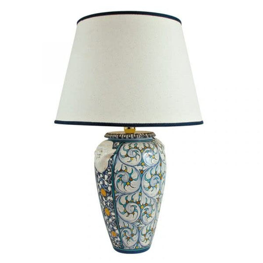 Lampada in ceramica con paralume - Dimensioni: Base h cm 42 – Paralume ø cm 50 - Made in Italy