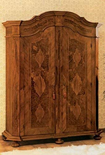 Dafne Italian Design Armadio smontabile intarsiato -cm: L 160 P 63 H 200 cm - in noce - 2 Ante - 100% Made in Italy -(DF18)