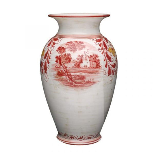 Vaso decorativo / Fiori in ceramica Dimensioni: h 31 cm Made in Italy.