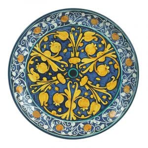 Piatto decorativo da parete in ceramica - Dimensioni: ø cm 20 - Made in Italy