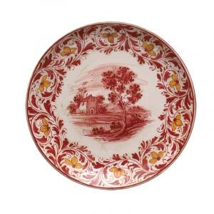 Dafne Italian Design Piatto da parete decorativo in ceramica - Dimensioni: ø 24,8 cm - Made in Italy.