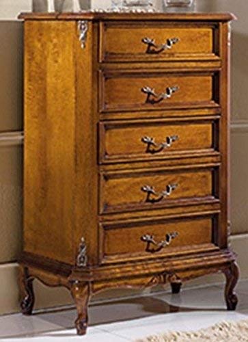 Cassettiera noce scuro -cm: 58 cm - 35 cm - H 90 cm - 0,24 Mc - Stile classico - 100% Made in Italy (SF17)