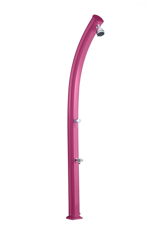 Doccia a riscaldamento solare Arkema Design A520/4003 Jolly Fuxia Doccia solare dal design curvo totalmente in alluminio