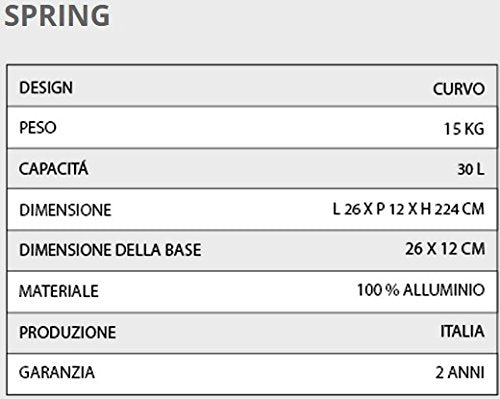 Doccia a riscaldamento solare Arkema A100/4003 Spring Fuxia Doccia solare dal design curvo totalmente in alluminio
