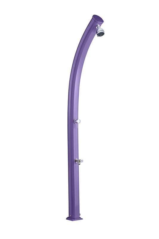 Doccia a riscaldamento solare Arkema Design A520/4005 Jolly Viola Doccia solare dal design curvo totalmente in alluminio