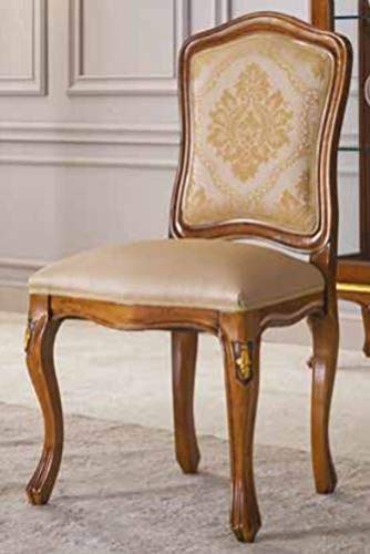 Dafne Italian Design Set di Tavolo con sedie Laccato Noce, Stile Classico (cm. L.180 - P.100 - H.78) (TVG)