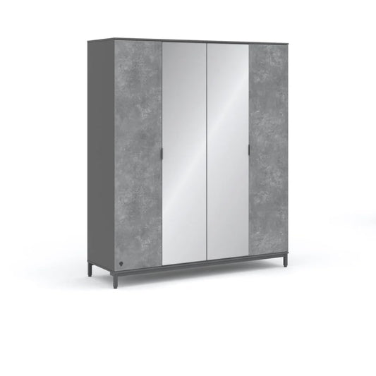 Dafne Italian Design Armadio 4 Ante Space Gray
