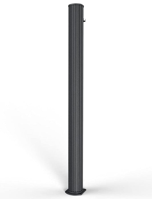 Doccia a riscaldamento solare Arkema A320/7016 Big Jolly Antracite Doccia solare design dritto totalmente in alluminio Trattamento anticorrosione con Verniciata a polvere Serbatoio capacità di 40 litri Altezza 229 cm Peso 15 kg Con miscelatore e lavapiedi
