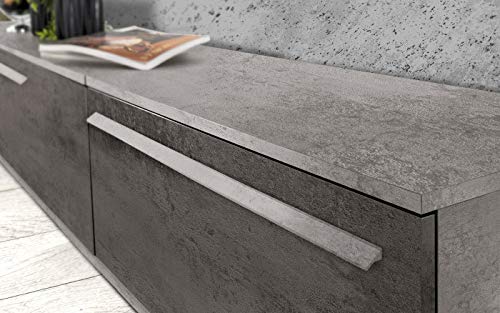 Parete componibile per soggiorno - cemento e ossido - cm. 270 x 46 x 203h -- (STP)