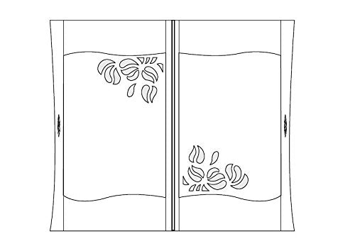 Dafne Italian Design Armadio 2 ante scorrevoli c/specchio, cassettiera interna, color avorio, 252X65X289, 190 Kg,-100% Made in Italy