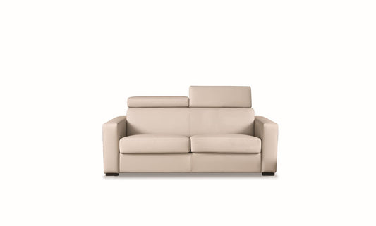 Dafne Italian Design Divano letto 3 posti in pelle colore panna - misure cm. L 200 l 102 H 92 - Made in Italy