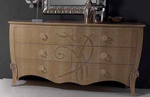 Dafne Italian Design Com�, colore legno chiaro, 95X57X178, 95 Kg, Piano:legno massiccio; Ante: curvato di pioppo; Piedi: legno di tiglio 100% Made in Italy