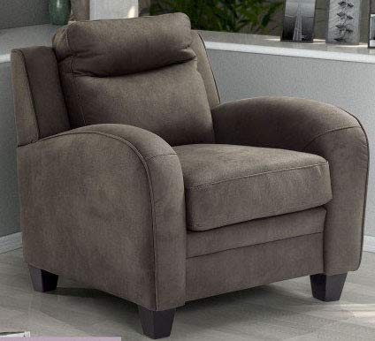 Dafne Italian Design Poltrona per soggiorno e salotto - materiale: similpelle effetto nabuk cm. 92 x 90 x 94h - (STD)