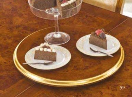 Dafne Italian Design Set di Tavolo con capotavola Laccato noc- Stile Classico(cm. L.180 - P.100 - H.78) (TVG)