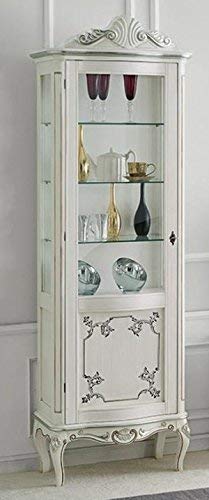 Dafne Italian Design Vetrina sinistra 1 anta -64x 40xH 202 cm; 1 Base Porta Tv 1 cassetto -cm: 150 cm - 49 cm - H 56 cm; 1 Vetrina destra 1 anta -cm: 64x40XH 202 (SF17)