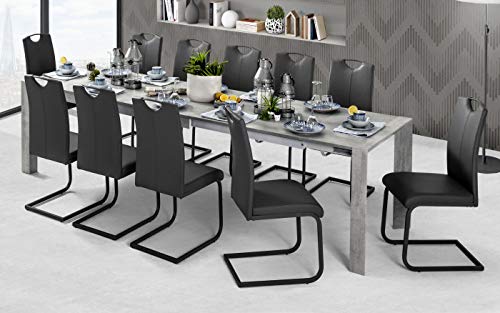 Dafne Italian Design Tavolo allungabile Cemento (cm. 180 x 90 x 75h)